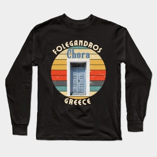 Chora (Folegandros), Greece Light text t-shirts, mugs, gifts, Long Sleeve T-Shirt